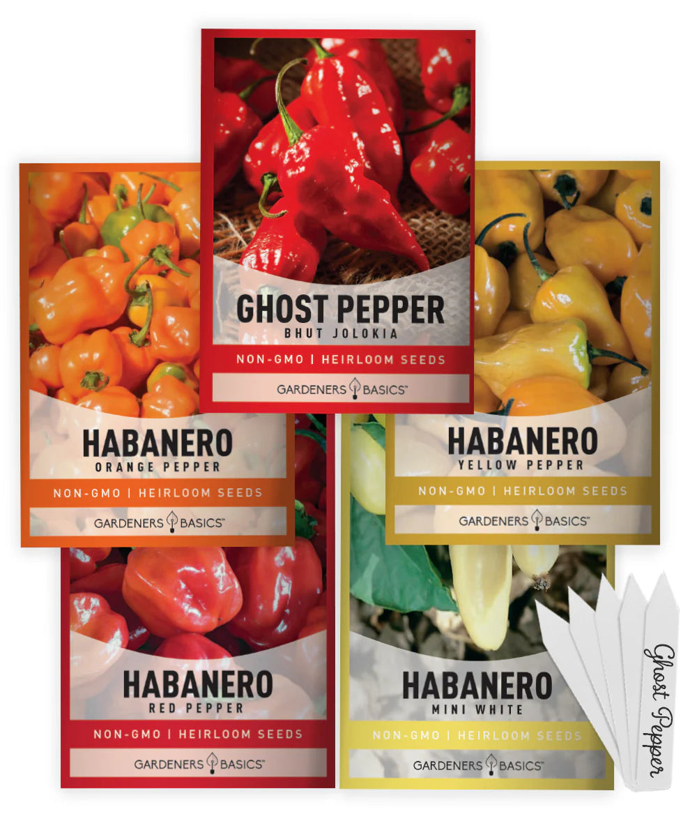 Hot Pepper Starter Kit – Ghost & Habanero Seeds, Pots, Soil & More