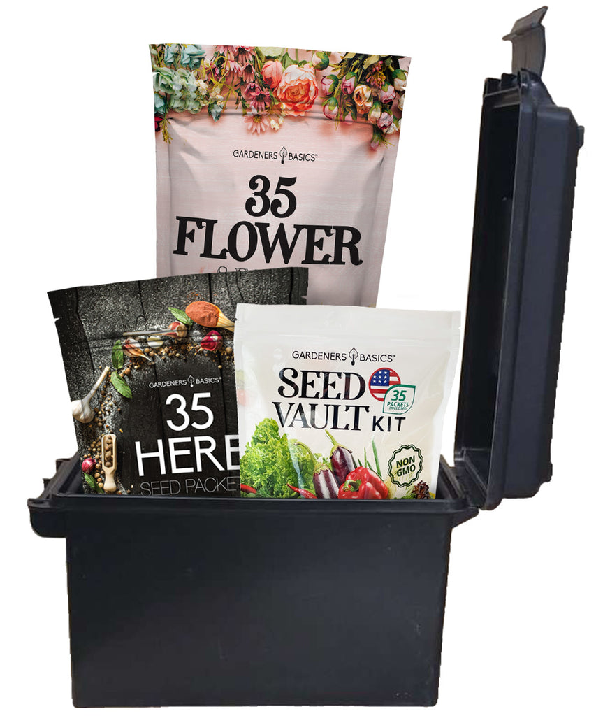 Gardening seeds Seed planting kit Heirloom seeds Non-GMO seeds USA grown seeds Vegetable seeds Herb seeds Wildflower seeds Gardening kit Sustainable gardening Seed collection Seed variety pack Seed vault Garden gift idea Pollinator-friendly garden