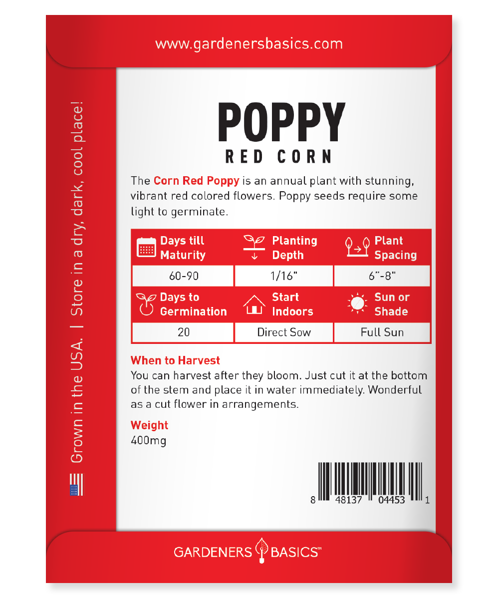 Grow Your Own Pollinator Garden with Red Corn Poppy Seeds