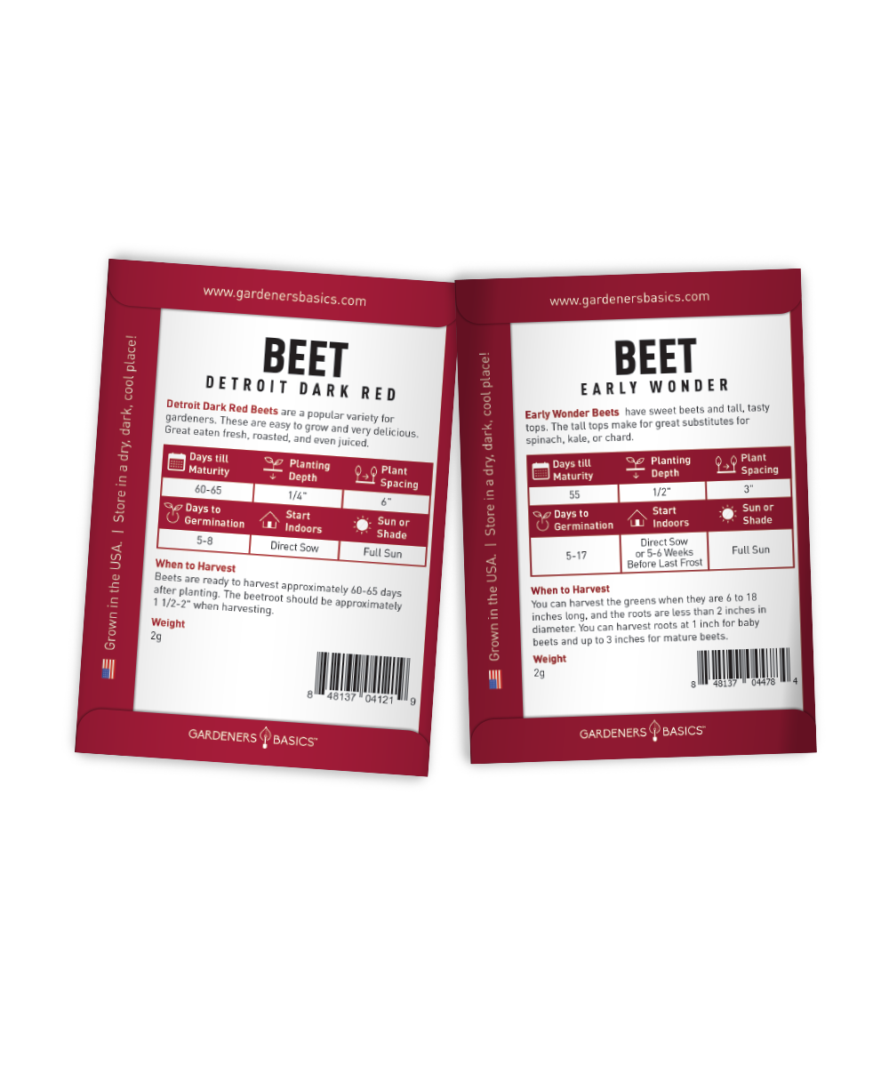 Grow a Flavorful Beet Garden with Gardeners Basics' 5 Variety Pack of Seeds