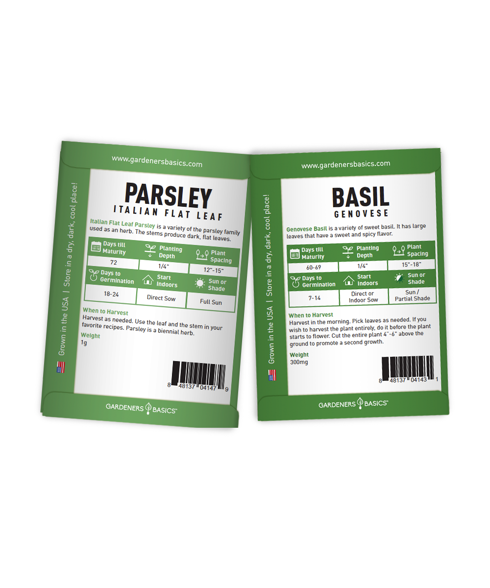 Italian Herb Assortment: 5 Seed Packets for a Taste of Italy