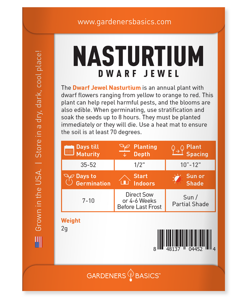 Grow Your Own Edible Flowers: Nasturtium Jewel Mix Seeds for Planting