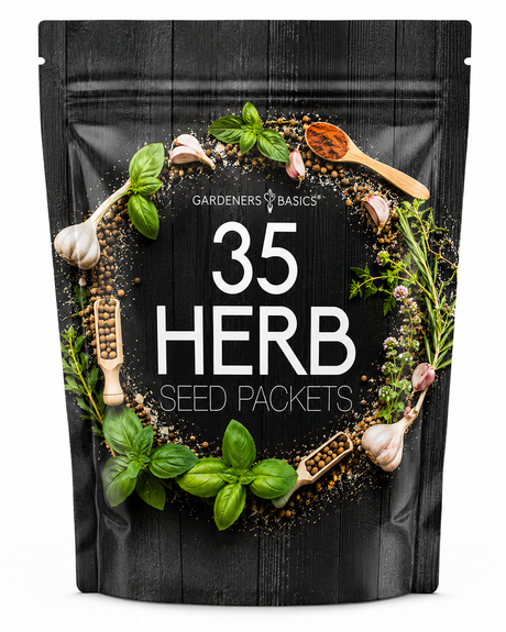 Gardeners Basics 35 herb seeds for planting variety pack with individually labeled seed packets and plant markers