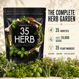 Gardeners Basics 35 herb seed variety pack with about 19,000 seeds and 35 plant markers