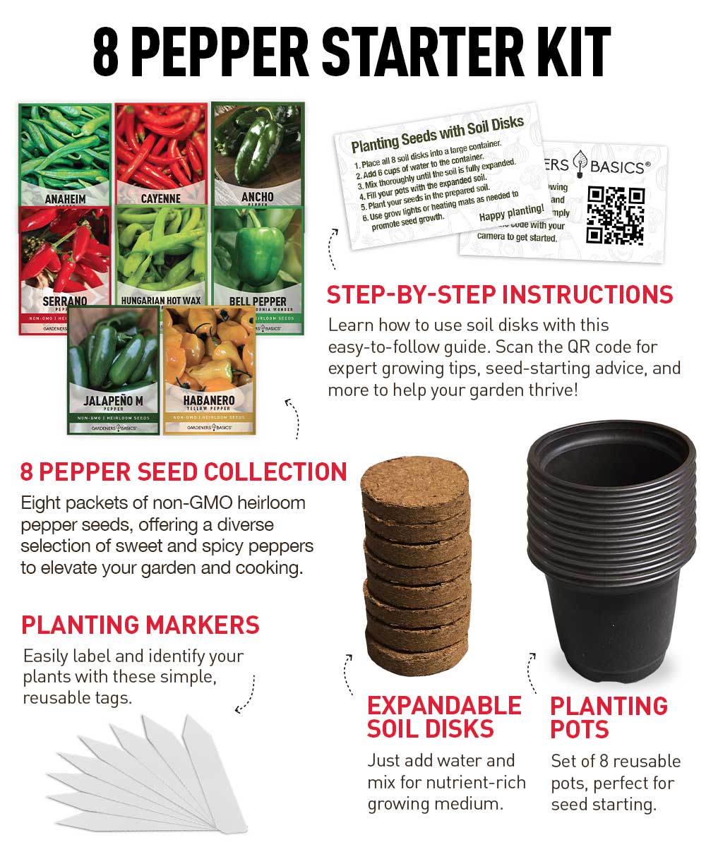 dry pepper seeds before planting Pepper Seed Starter Kit – Gardeners Basics