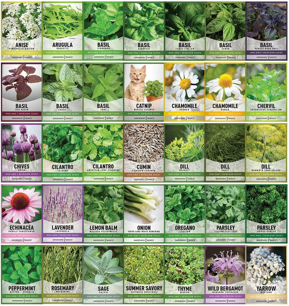 Ultimate Gardening Seeds Kit - 105 Non-GMO, Heirloom Varieties