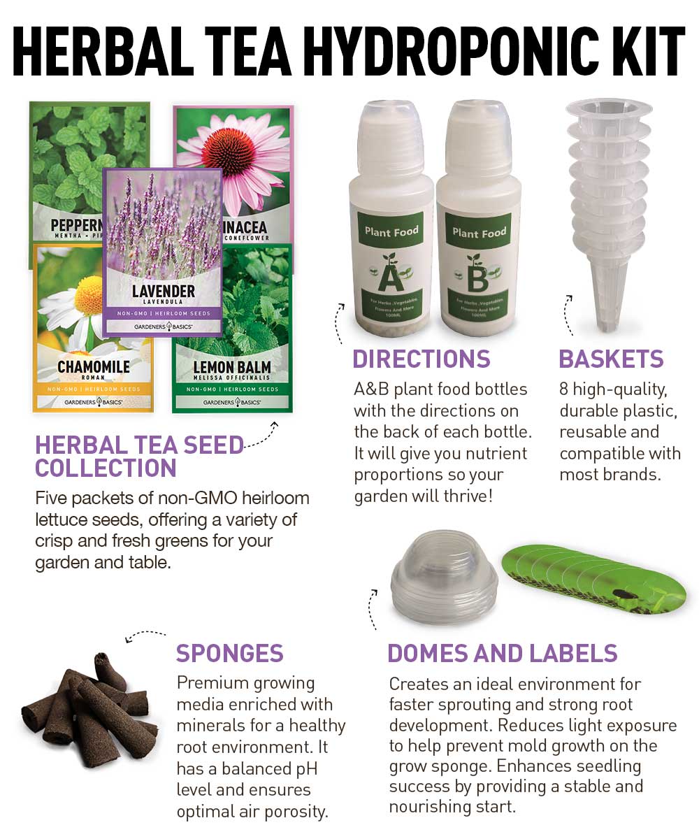 hydroponic tea plants Herbal Tea Hydroponic Grow Kit