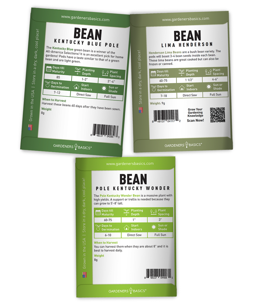 Exceptional Harvest: 5-Pack Bean Seed Assortment for Homegrown Produce