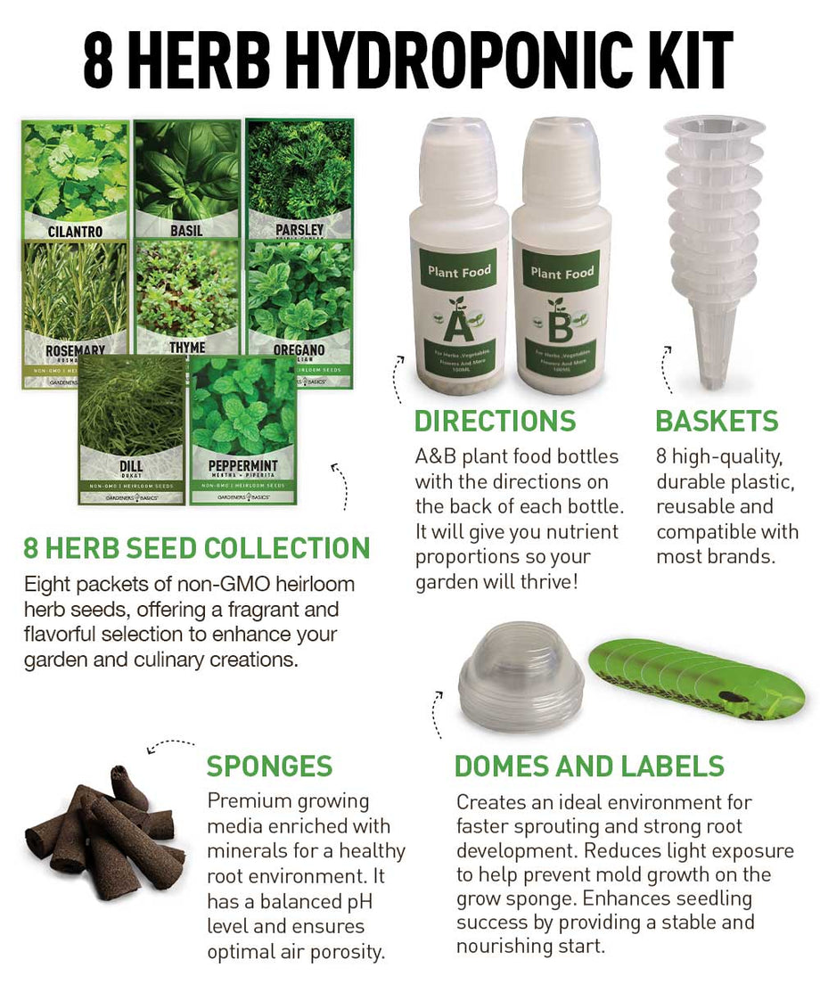 plant food for hydroponic growing Herb Hydroponic Grow Kit