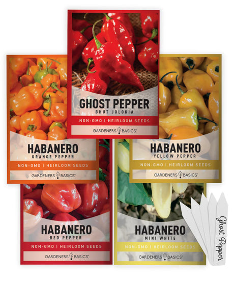 Hot Pepper Starter Kit – Ghost & Habanero Seeds, Pots, Soil & More