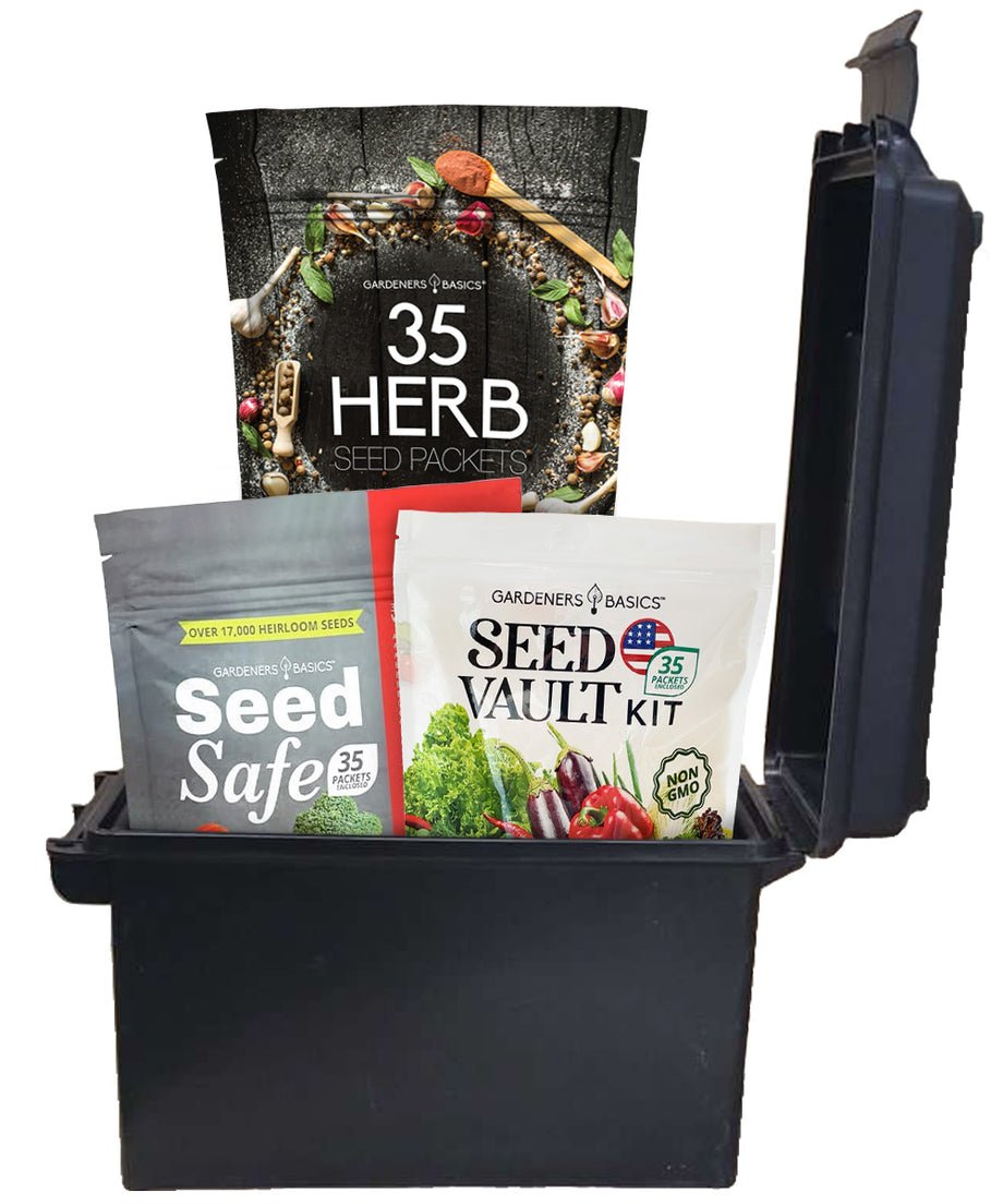 open seed vault herb garden 105-Variety Heirloom Seed Collection for Sustainable Gardening – Gardeners  Basics