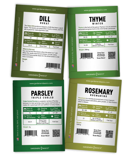 Herb Gardening Kit – 8 Popular Herbs for Windowsill or Outdoor Growing