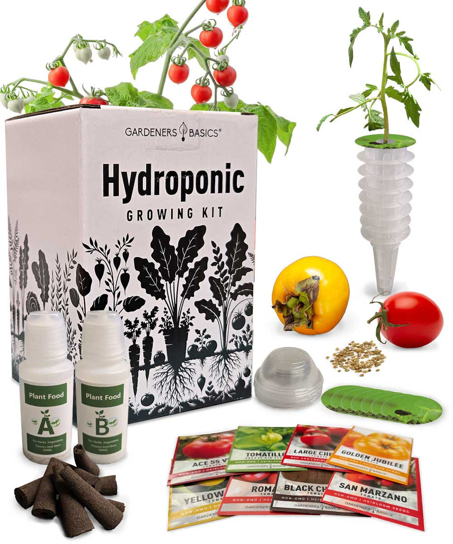 hydroponic plant kit 8 Tomato Hydroponic Grow Kit – Grow Roma, Cherry, San Marzano & More Indoors – Gardeners Basics