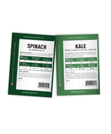 5 Lettuce & Leafy Greens Seeds Kit - Romaine, Kale, Spinach, Arugula & Buttercrunch | Easy Home Gardening Kit