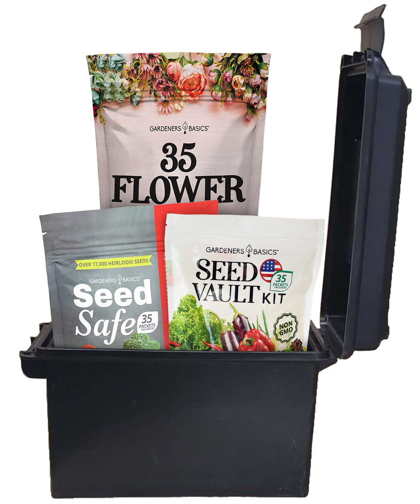 Complete Homesteader's Essentials Kit Heirloom seed collection Non-GMO seeds Seed Vault Kit Survival Seed Kit Wildflower Seed Kit Self-sufficient gardening Sustainable living Homesteading essentials Prepper seed kit Vegetable seeds Herb seeds Fruit seeds Open-pollinated seeds Long shelf life seeds Garden biodiversity Pollinator-friendly garden Emergency preparedness Gardening gift idea Food security