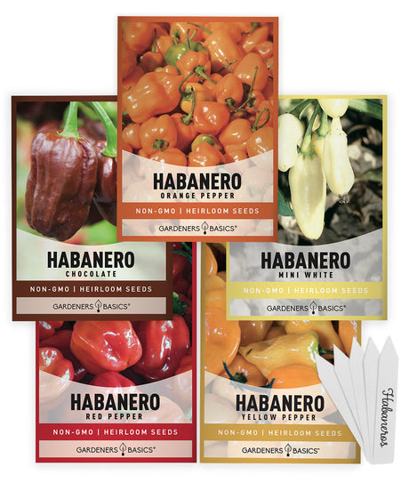 habanero pepper seeds variety pack 5 types