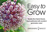 Purple flower cluster with 'Easy to Grow' text and Gardener's Basics logo.