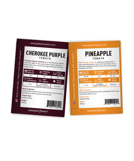 Add Some Color to Your Pizza: Heirloom Tomato Variety Pack with Rare Cherokee Purple, Black Krim, Pineapple, Green Zebra, and Black Cherry