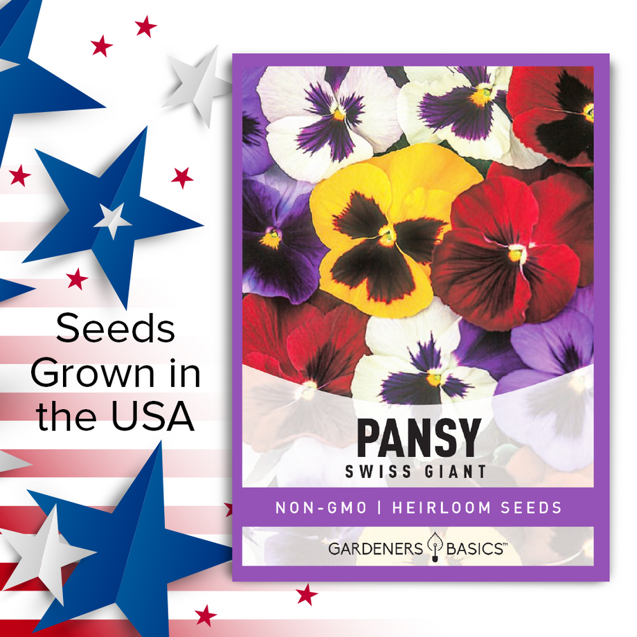 pansy flower seeds Pansy Swiss Giants Mix Seeds for Planting: Grow a Colorful Paradise –  Gardeners Basics