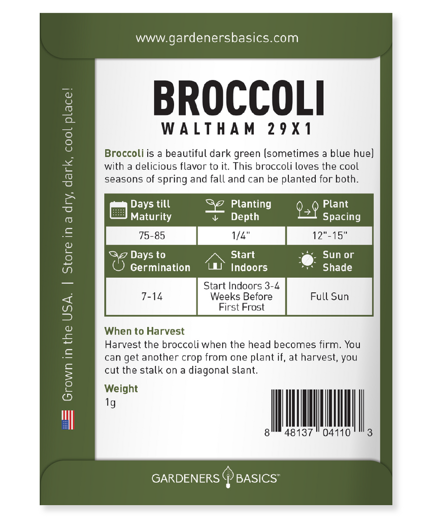 Premium Waltham 29 Broccoli Seeds for a Thriving Home Garden