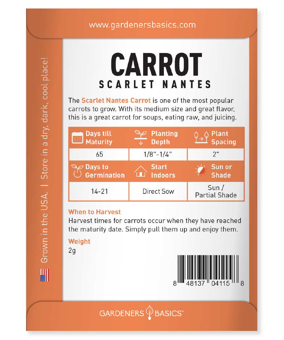 carrot seed planting depth Scarlet Nantes Carrot Seeds For Planting: The Key to Growing Carrots –  Gardeners Basics