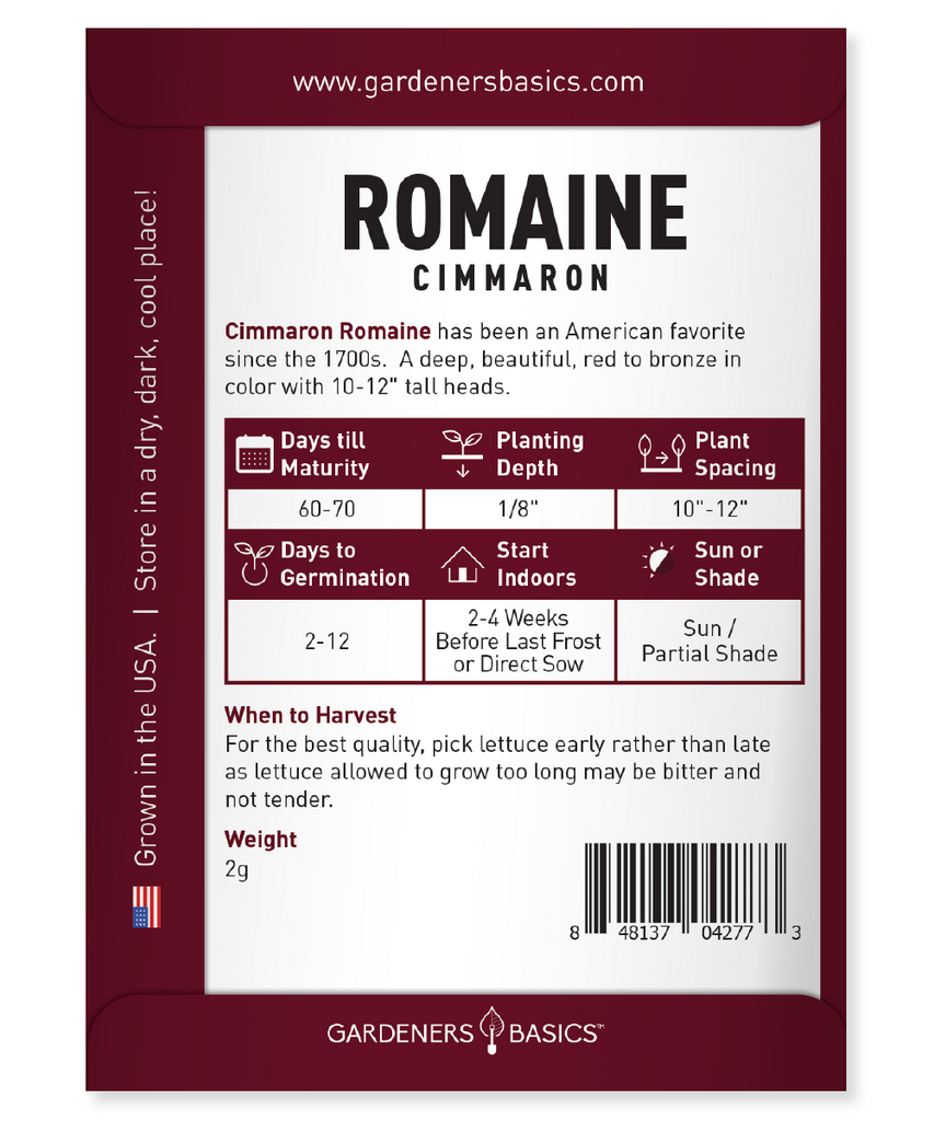 Grow Tasty and Nutritious Greens with Cimmaron Romaine Lettuce Seeds