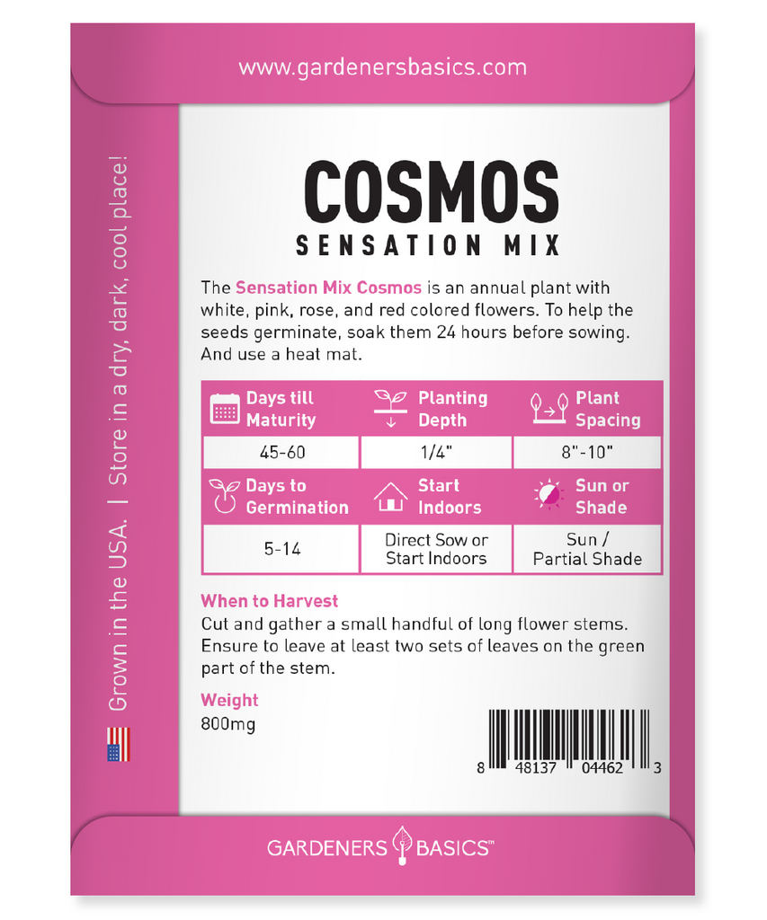 Create an Annual Hedge with Cosmos Sensation Mix Seeds