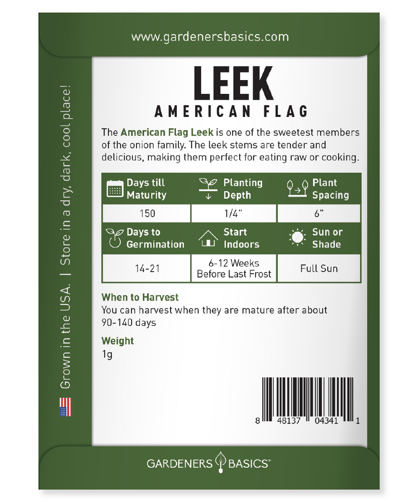 American Flag Leek Seeds: The Perfect Addition to Your Garden
