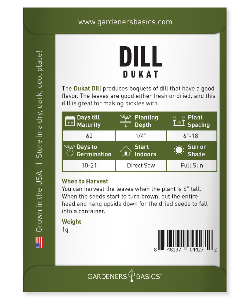 Experience the Rich Flavor of Dukat Dill from Your Garden