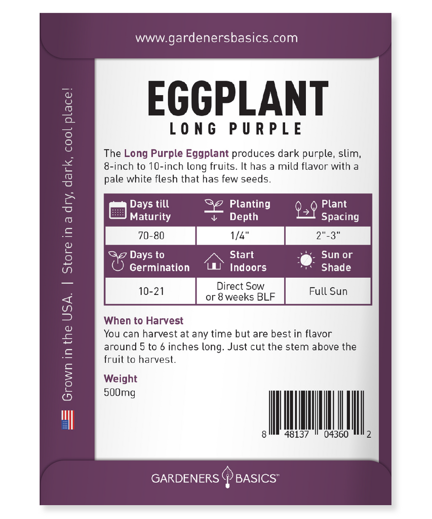 Long Purple Eggplant Seeds: Transform Your Garden and Your Meals
