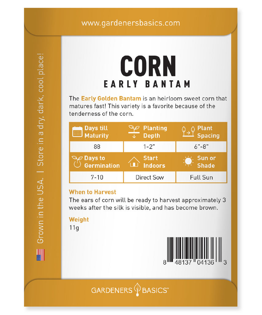 Early Golden Bantam Corn Seeds: The Secret to a Bountiful Harvest