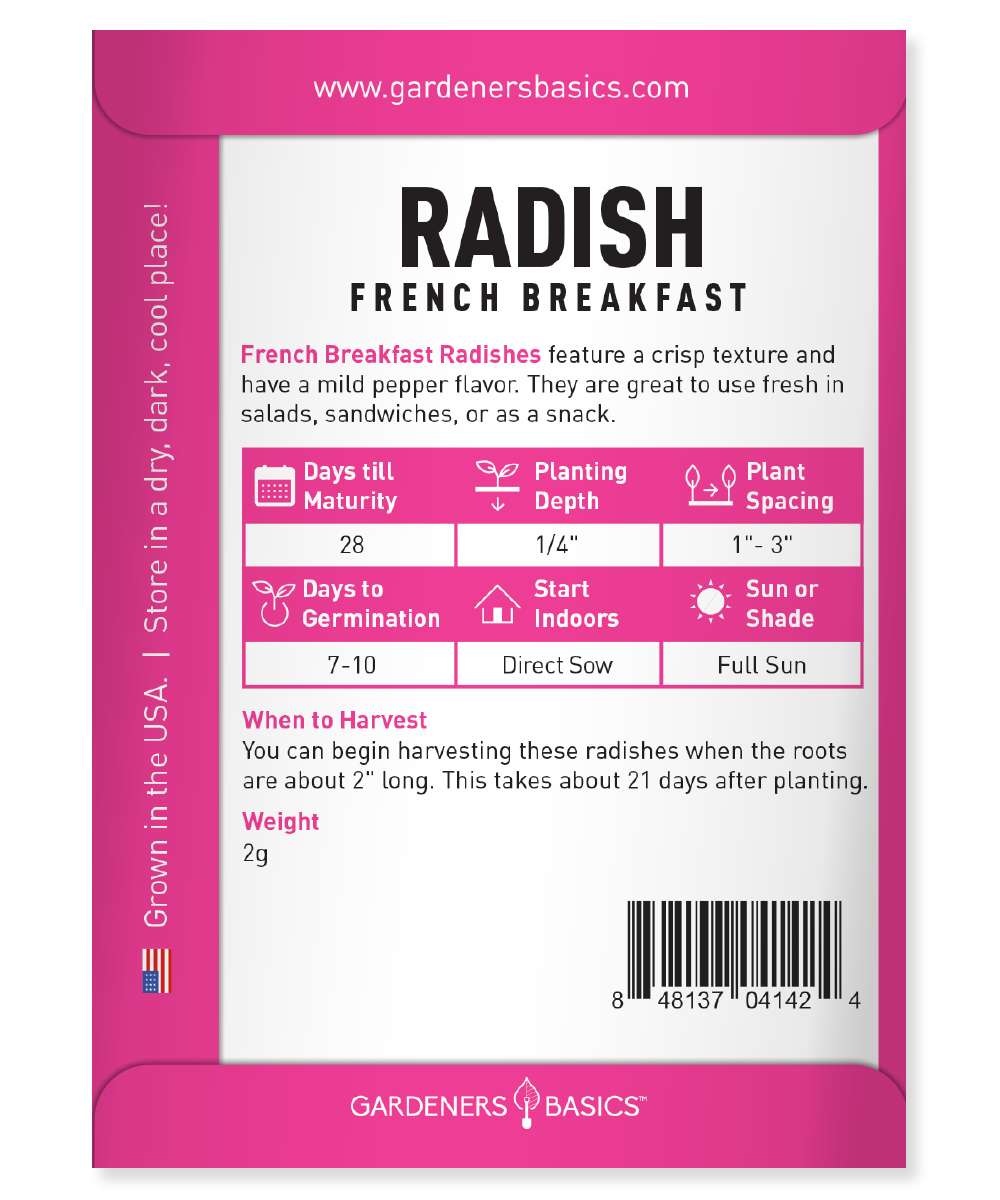 planting french breakfast radish seeds French Breakfast Radish Seeds