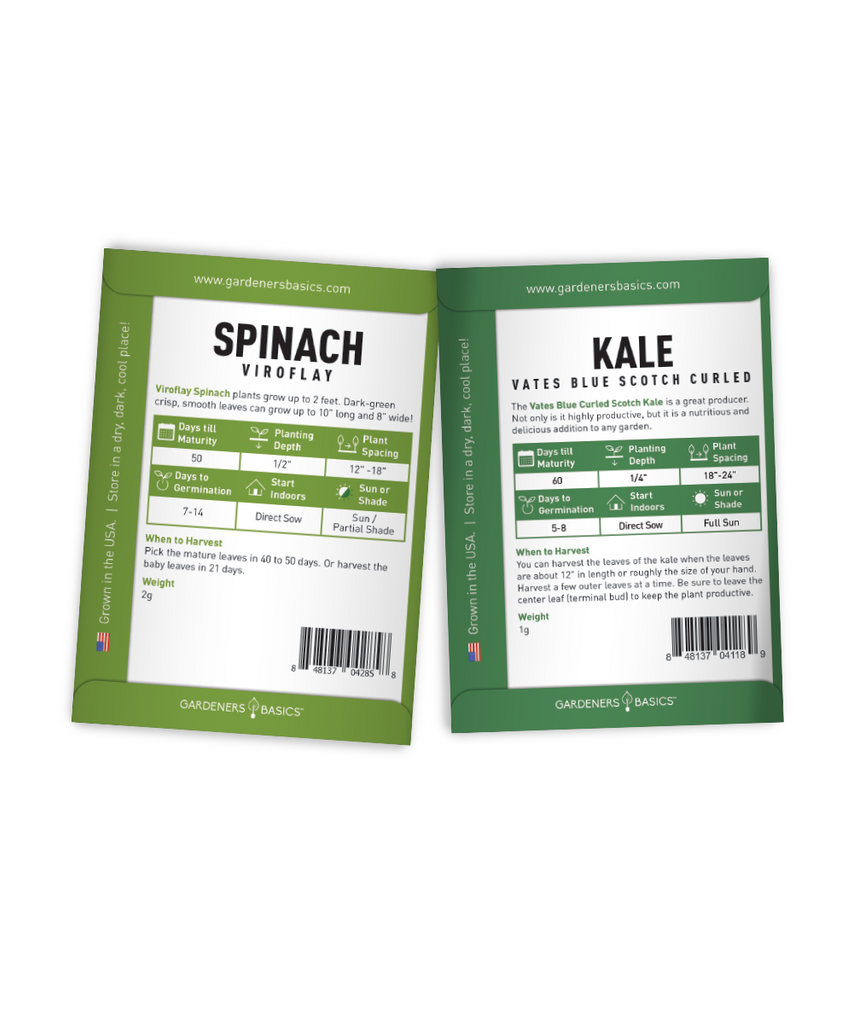 Grow Your Own Greens with Our Individual Packets 5 Variety Pack