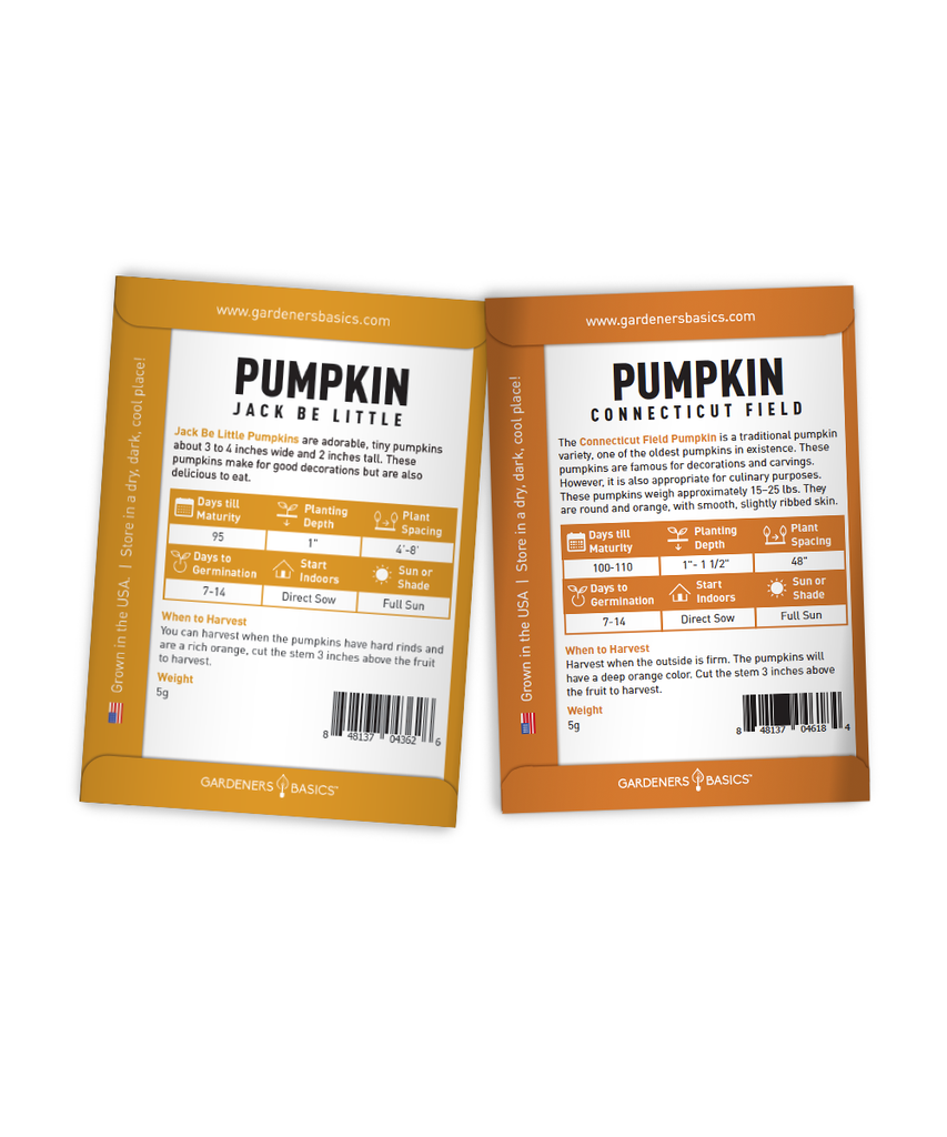 Complete Pumpkin Patch Seed Set 5 Varieties