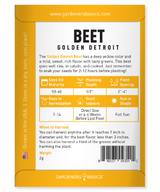 Golden Detroit Beet Seeds: Perfect for Garden-to-Table Meals