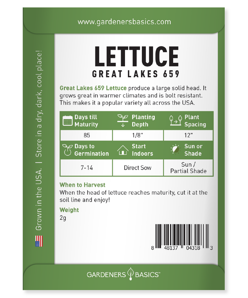 Great Lakes 659: Easy-to-Grow Lettuce Seeds for Planting Success