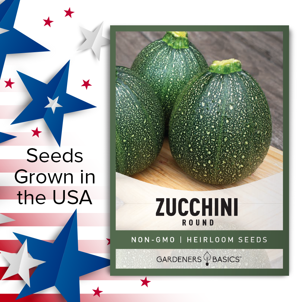 Round Zucchini Seeds for Planting - Ideal for Urban and Small Gardens
