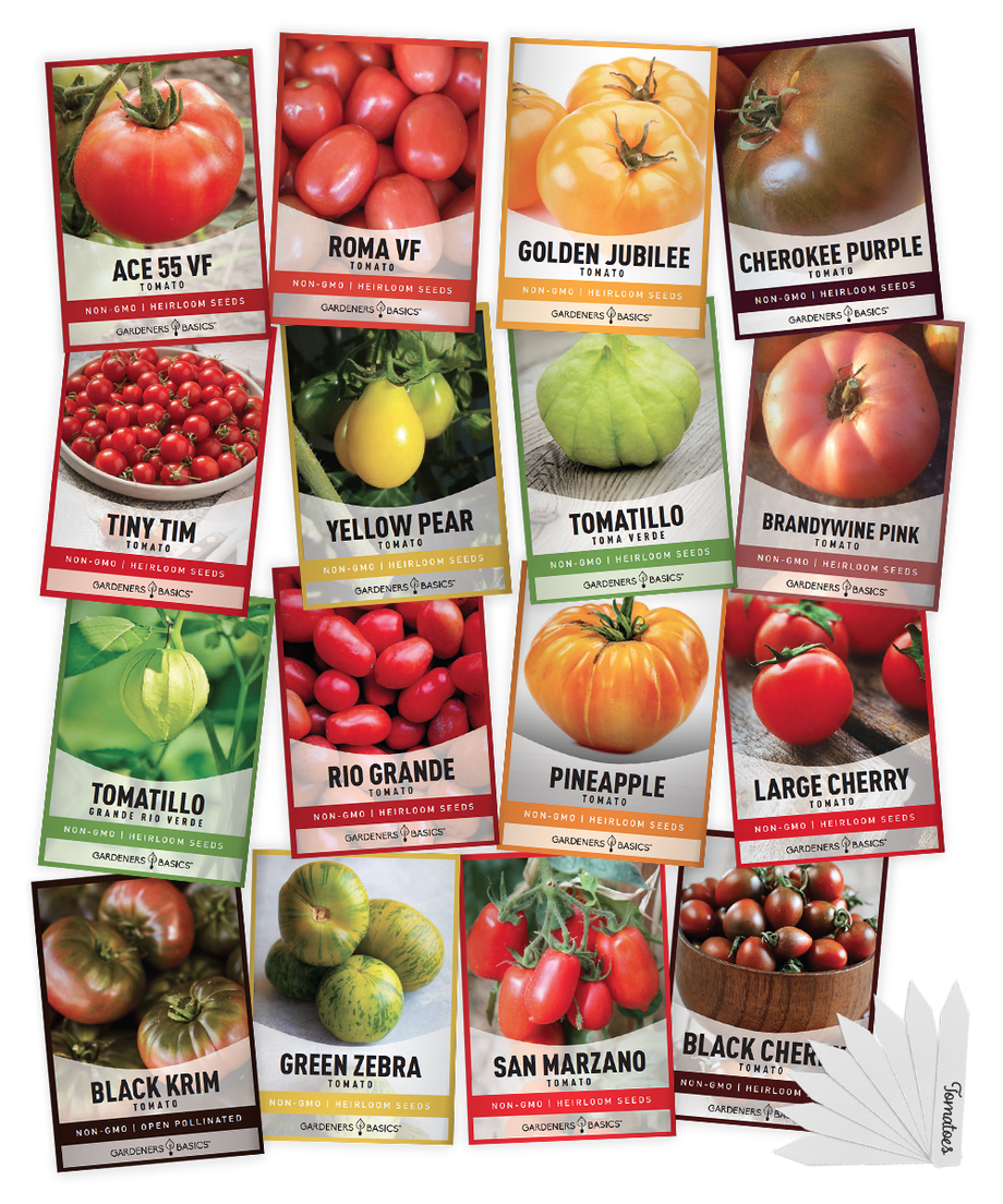 seedless tomato plants seeds Gardeners Basics, Tomato Seeds for Planting 16 Variety Pack Heirloom Tomato Seeds, Tiny Tim, Cherry Tomato Seeds, Beefsteak Seeds, Roma Tomato Seeds