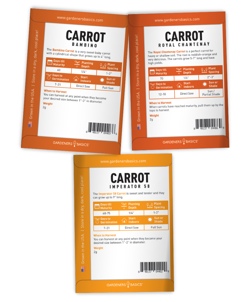 Discover the Many Flavors and Colors of Carrots with Gardeners Basics' Seed Variety Pack
