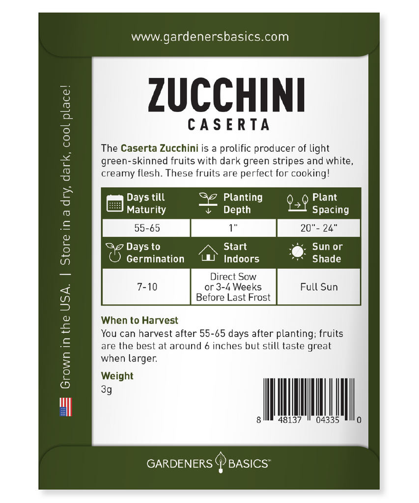 Easy-to-Grow Caserta Zucchini Seeds: Perfect for Gardeners of All Levels