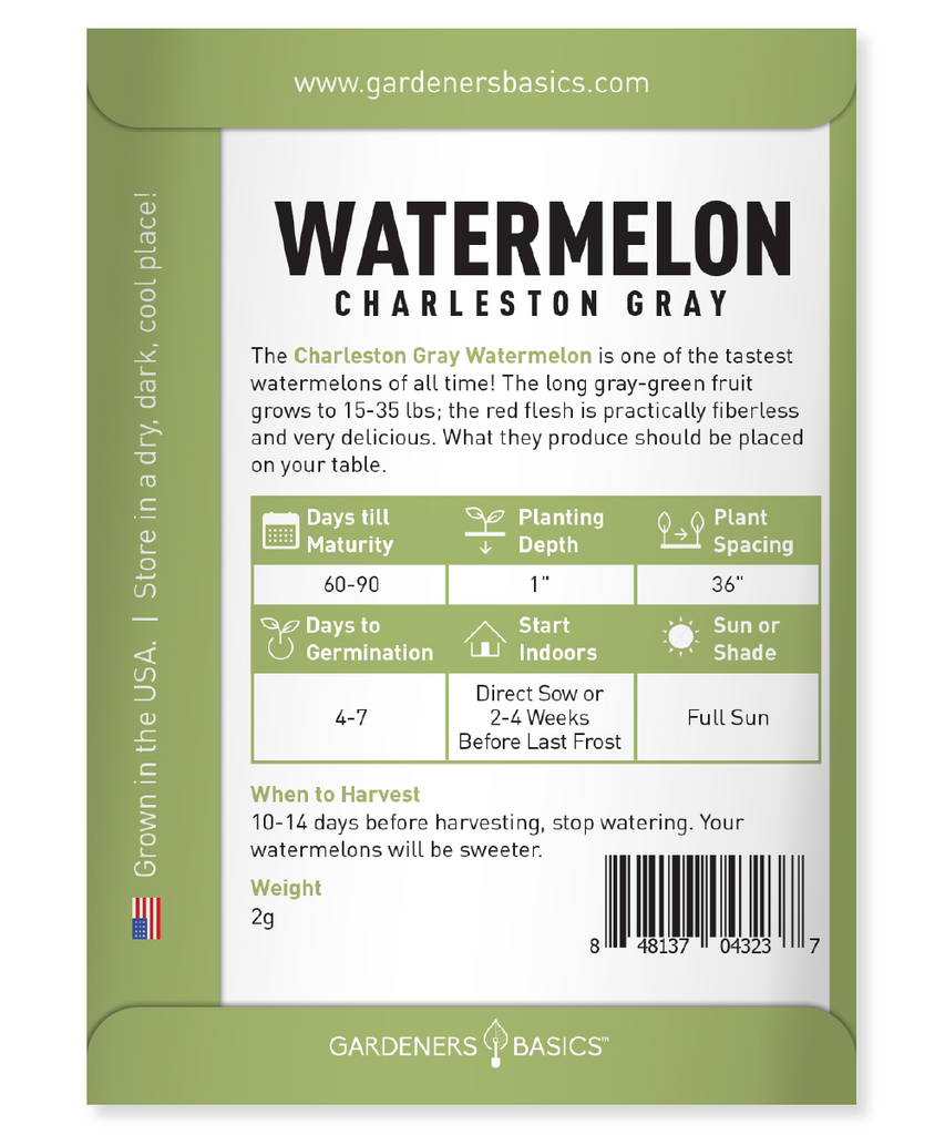 Charleston Gray Seeds: Grow Your Own Refreshing Summer Treat