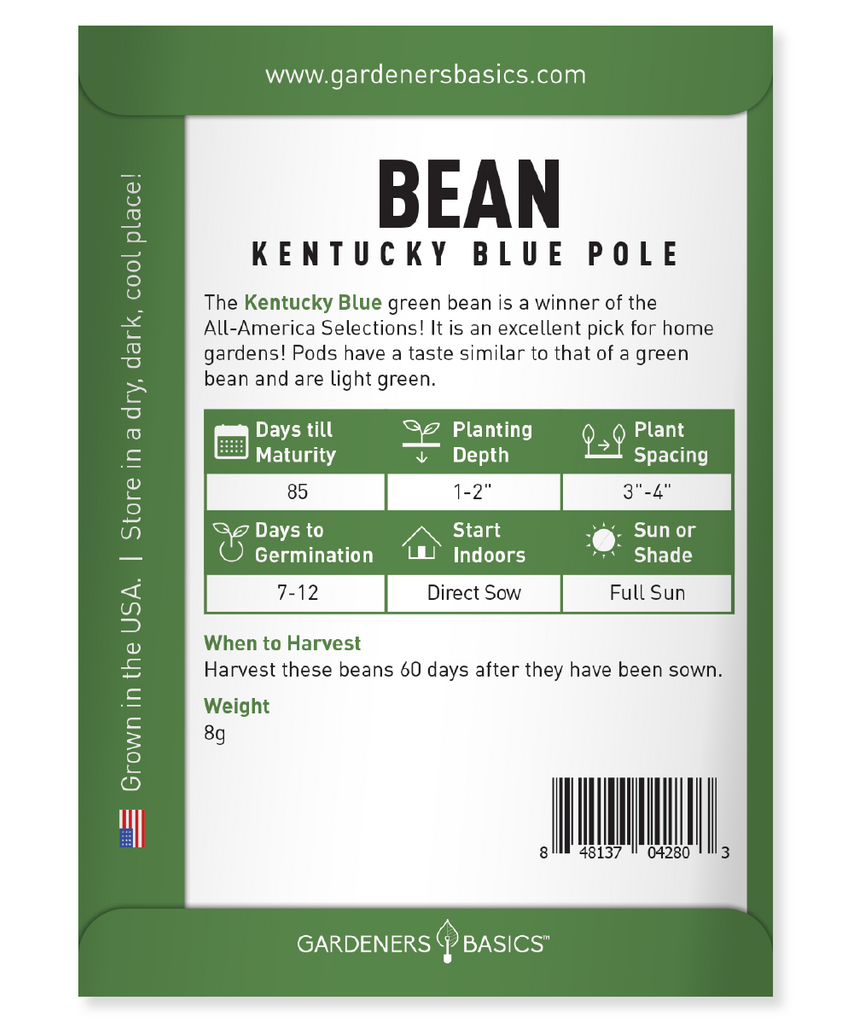 Kentucky Wonder Pole Bean Seeds - Savor the Flavor of Homegrown Green Beans