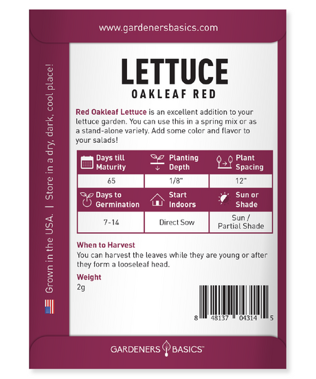 Attract Pollinators with Red Salad Bowl Lettuce Seeds - Garden Must-Have