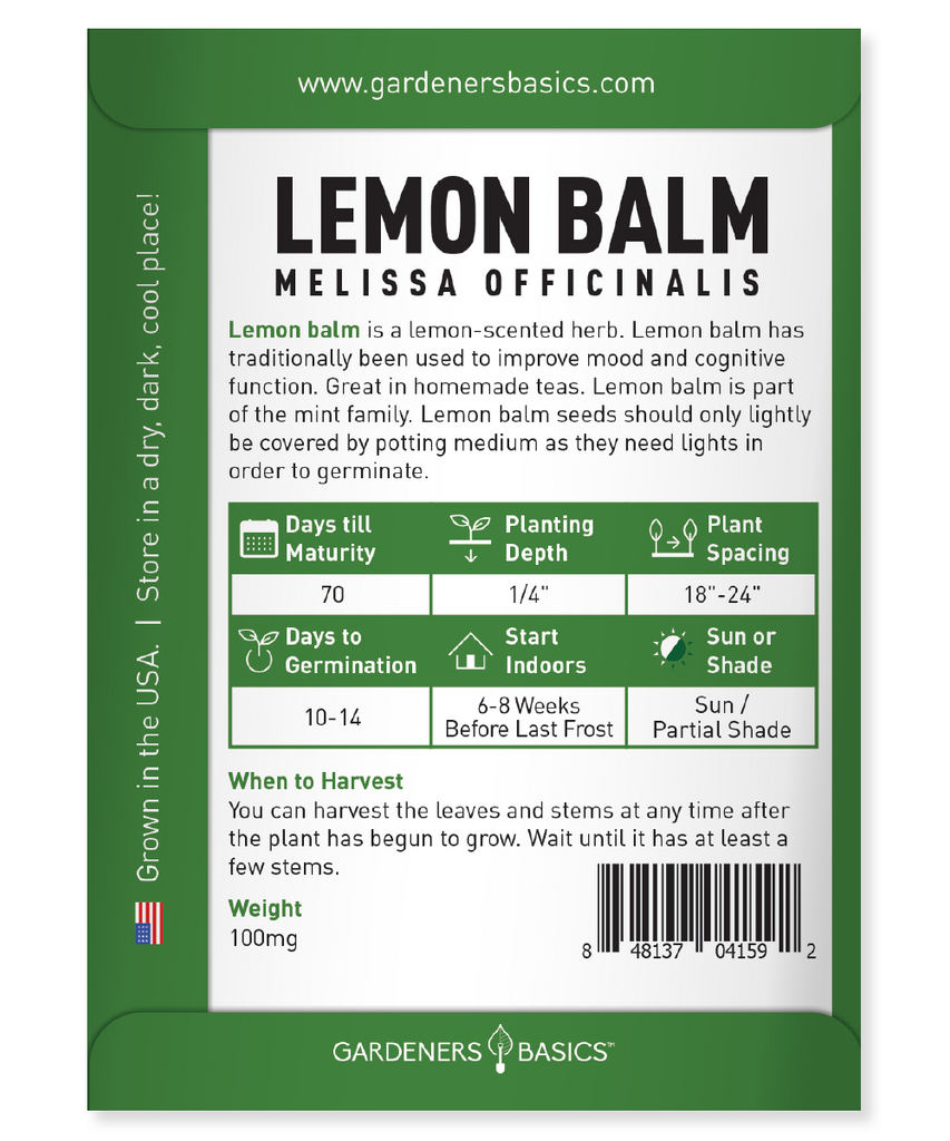 Premium Lemon Balm Seeds: Grow Your Own Herbal Haven