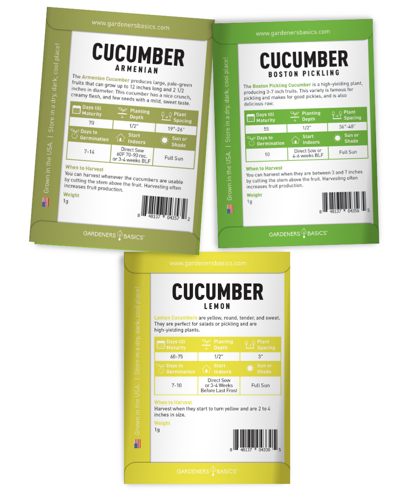 Quality Cucumber Seed Assortment for Beginners and Expert Gardeners
