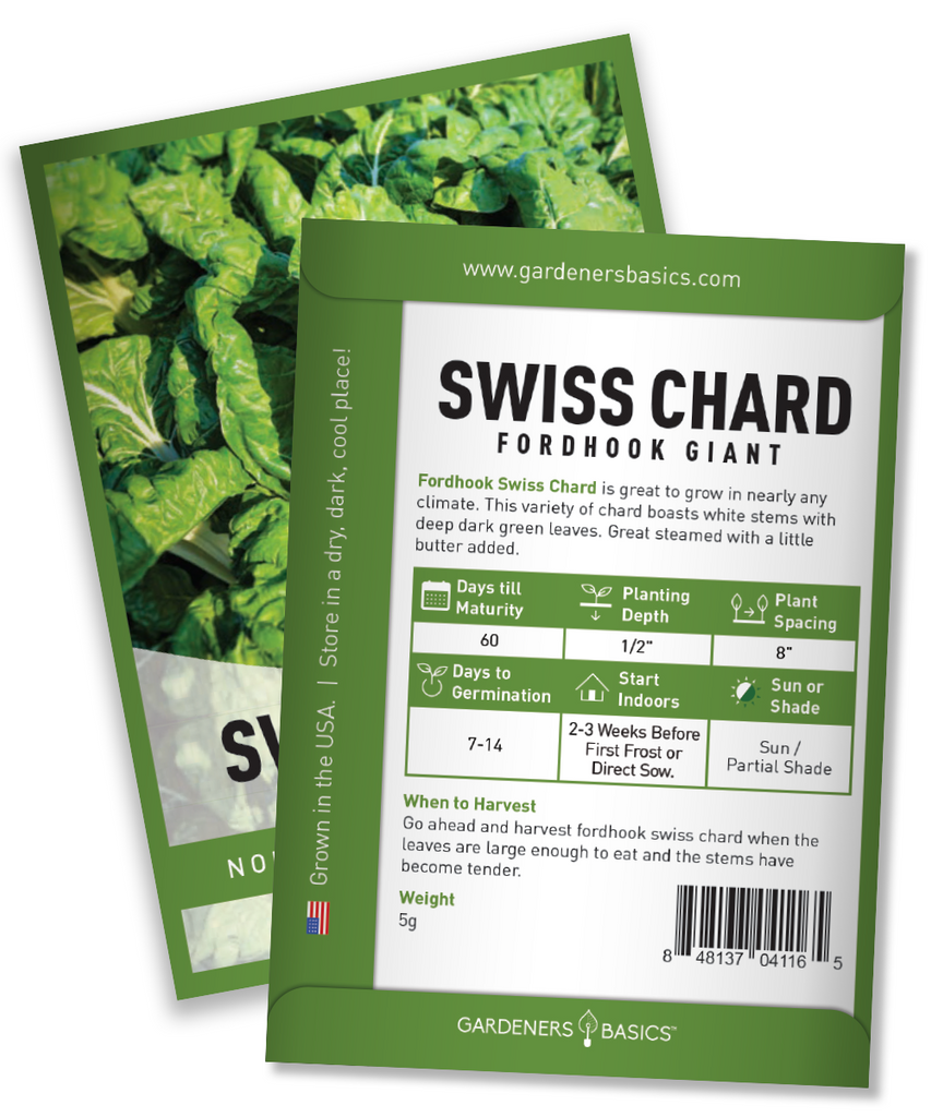 Fordhook Giant Swiss Chard Seeds For Planting Non-GMO Seeds Home Vegetable Garden