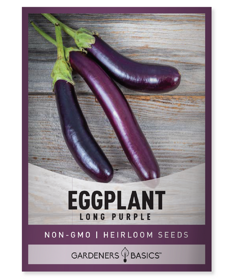 Long Purple Eggplant Seeds Eggplant seeds Home gardening Vegetable garden Grow eggplants Seed to harvest Garden-to-table Nutritious vegetables Gourmet eggplants Homegrown flavor Veggie garden Purple eggplants Bountiful harvest Gardening success Eggplant variety