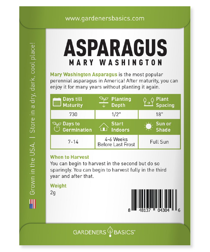 Grow Your Own Superfood: Mary Washington Asparagus Seeds
