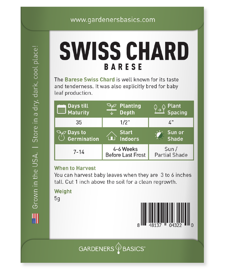 Best-Quality Barese Swiss Chard Seeds for a Bountiful Harvest