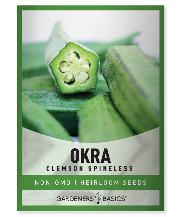 thumbnail image 2 of 200 Clemson Spineless Okra Seeds – Heirloom, Non-GMO, USA Grown By The Gardening World 2 of 6